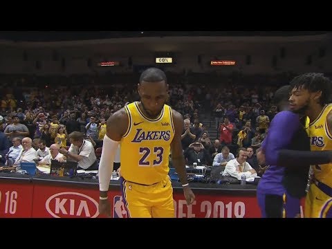 LeBron James Lakers Debut - Full HIghlights vs Nuggets 2018.09.30 - 9 pts, 3 ast, 3 reb