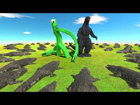 Who Can Beat All Purussaurus | Rainbow Friends or Heisei Godzilla - Animal Revolt Battle Simulator