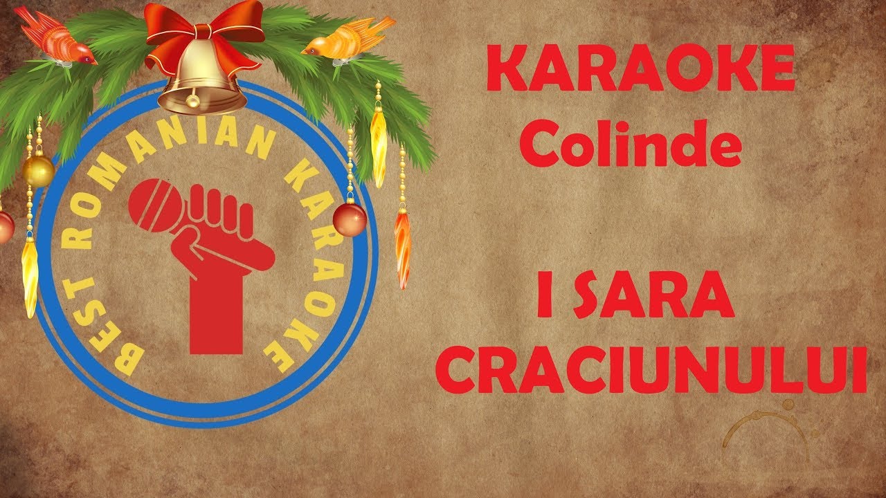 KARAOKE COLINDE: I sara Craciunului Versuri Negativ