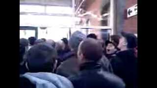 preview picture of video 'Chester City Fans singing at Wrexham train station'