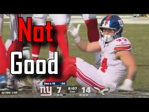 The play Cam Skattebo got injured on | New York Giants Vs Philadelphia Eagles
