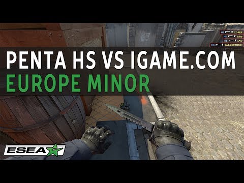 CS: GO 6 Taps, 5 Frags - PENTA HS vs iGame.com USP-S Ace - PGL Major Krakow 2017 (Europe Minor)