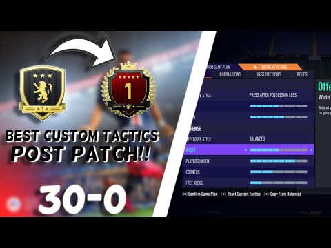 The META Fifa 21 CUSTOM TACTICS and FORMATIONS POST PATCH in 2021!! | 30 - 0