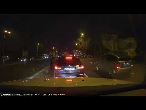 Speeding and reckless driving in central Bucharest - December 2022