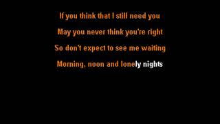 Mavericks -  I&#39;m Not Gonna Cry For You - clay wood karaoke