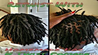 Retwisting Locs  W/ Homemade Loc N Twist Pomade