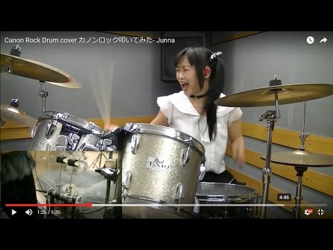 Canon Rock Drum cover- Junna  カノンロック叩いてみた