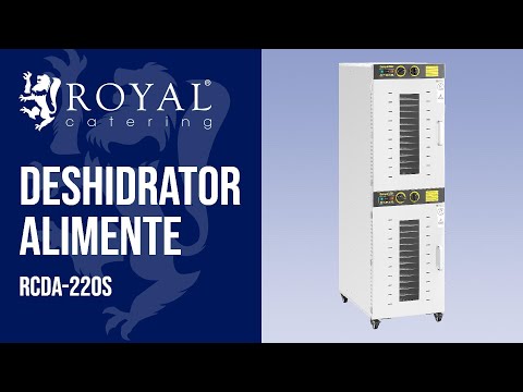 video - Deshidrator Alimente - 3.150 W - Royal Catering - 32 tăvi - 2 camere