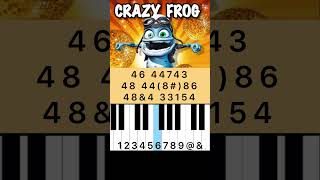 Crazy Frog - Axel F ( Easy Piano Tutorial ) #piano #beginners #easypiano