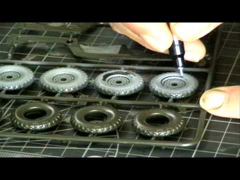 scale model tips and tech - painting tyres and road wheels - HD