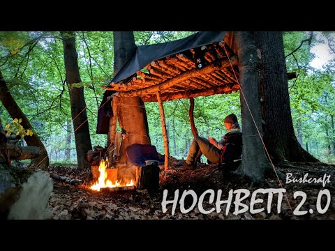 BUSHCRAFT - HOCHBETT 2.0 XXL | Survival Lager | Outdoor Camp |