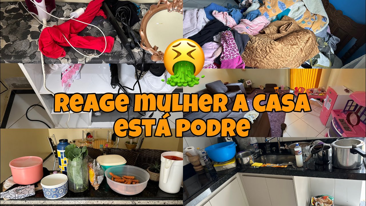Faxina pesada completa na casa toda muita motivação de limpeza
