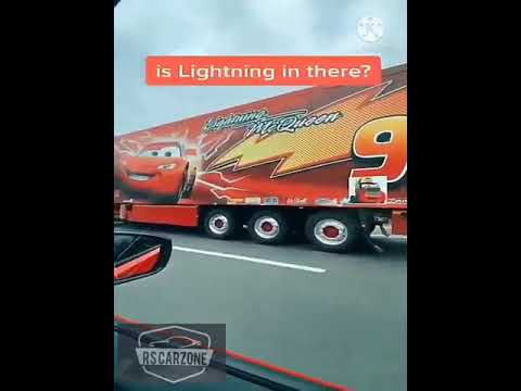 Mack truck on highway Cars movie #cars #cars2 #cars3 #95 #mcqueen #movie #shorts