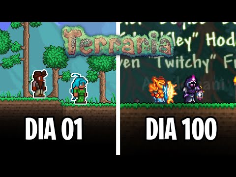 PASSEI 100 DIAS NO TERRARIA MASTER MODE JOGANDO DE MAGO EM DUO - O FILME