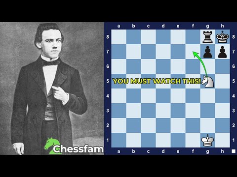 Beautiful Smothered Knight Checkmate I James Mcconnell vs Paul Morphy, 1849