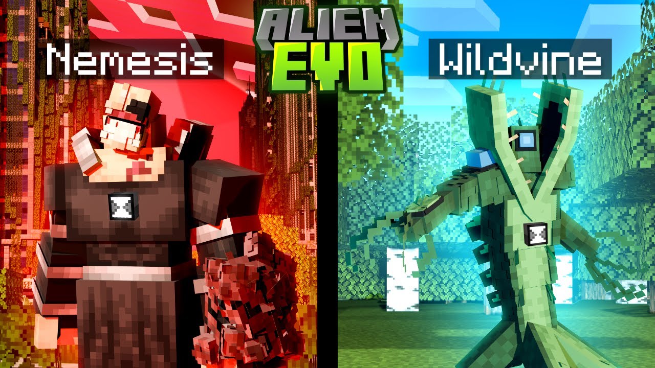 Darkside of Anur & Wildvine! Alien Evo Addon Review! (Minecraft Ben 10)