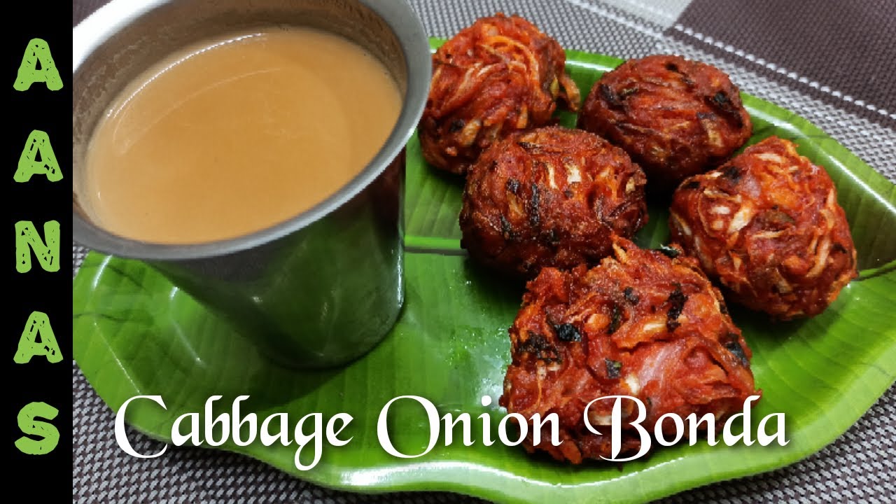 Cabbage Onion Bonda/Onion Bonda/Evening Snacks/Tea Stall style Chilli Bonda
