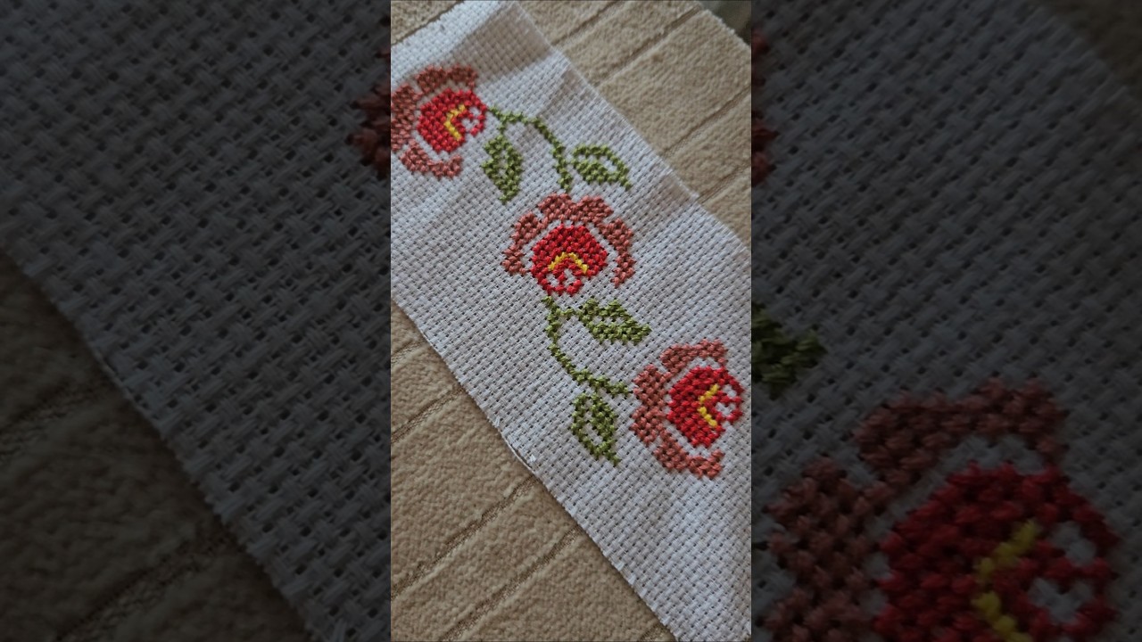 Link da aula aqui em cima #pontocruz #flordecanto #artesanato #bordado #avessoperfeito #puntodecruz