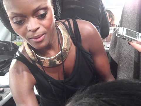 Backstage Interview with MAC makeup artist at Rosa Cha during NY Fashion Week