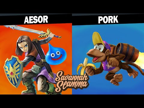 Savannah Slamma 73 LOSERS SEMI - Aesor (Hero) Vs. Pork (Diddy Kong) SSBU Tournament
