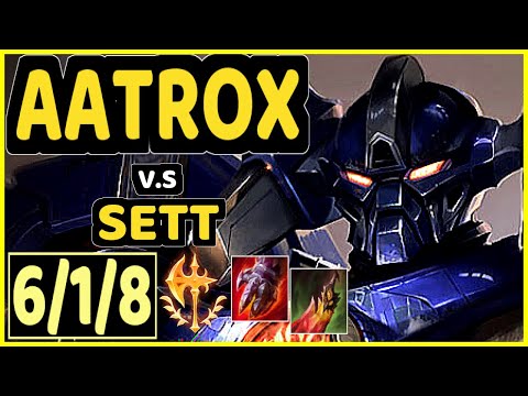 LINDARANG (AATROX) vs SETT - 6/1/8 KDA TOP CHALLENGER GAMEPLAY - KR