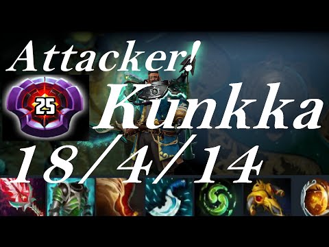 Attack! mid Kunkka vs Ember Spirit - master tier, blink! - dota2