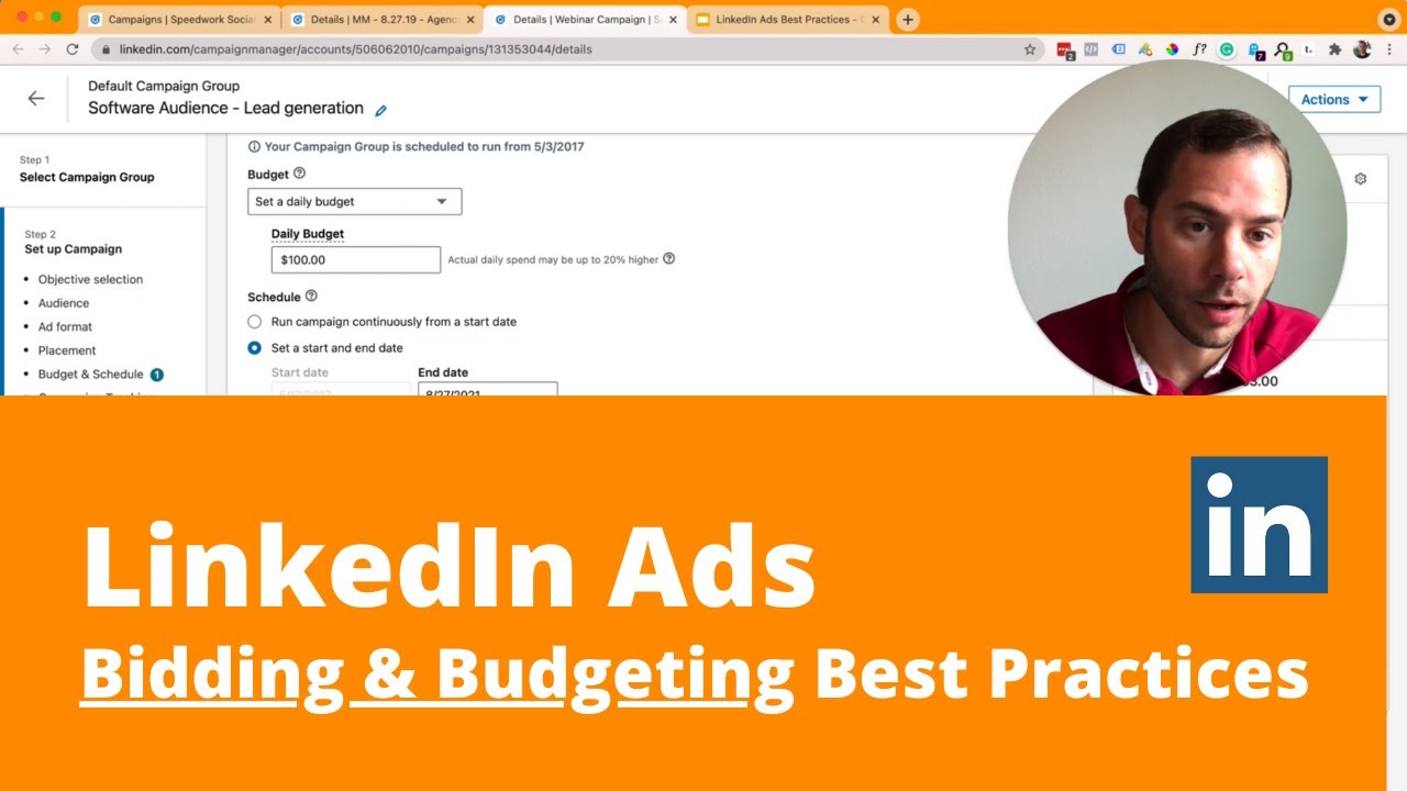Best Bidding and Budgeting Strategy for LinkedIn Ads