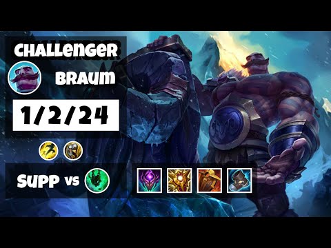 Braum vs Thresh OCE Challenger SUPPORT (1/2/24) - v11.13
