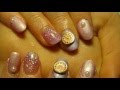Beautiful Vintage Colours Acrylic Nails Using Pigments