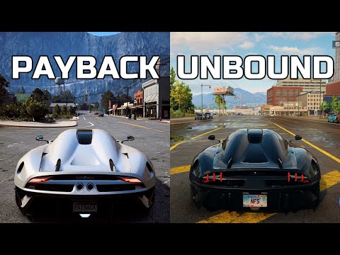 Koenigsegg Regera - Need For Speed: PAYBACK vs UNBOUND - Side by Side comparison