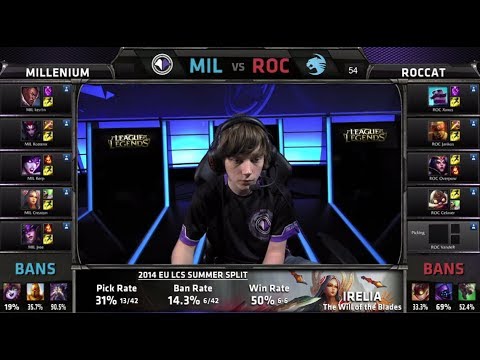 Millenium vs ROCCAT | S4 EU LCS Summer 2014 Week 5 Day 1 in London | MIL vs ROC G3 Wembley Arena