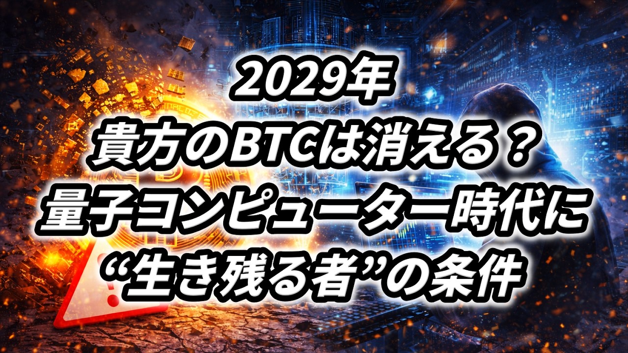 2029年 あなたのBTCは消える…？量子コンピューター時代に“生き残る者”の条件！