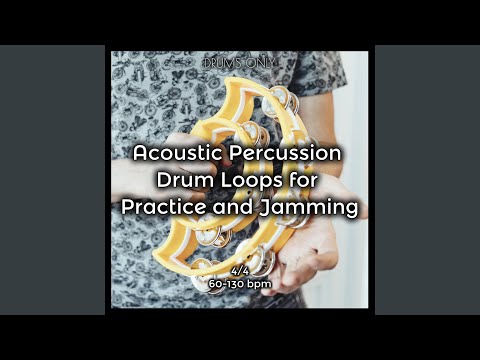 70 Bpm Cajon, Tambourine, and Woodblock Practice Loop Acoustic Set Backing Track