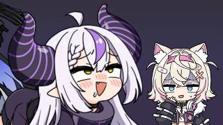 【手描き】「ラプラス先輩本当に気持ち悪い」【ラプラス・ダークネス/ネリッサ・レイヴンクロフト/FUWAMOCO/ホロライブ/切り抜き漫画】