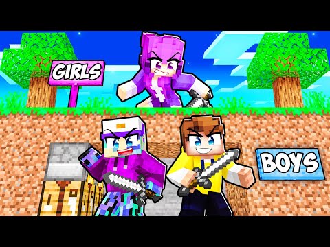 GIRL HUNTERS vs BOY SPEEDRUNNERS in Minecraft!