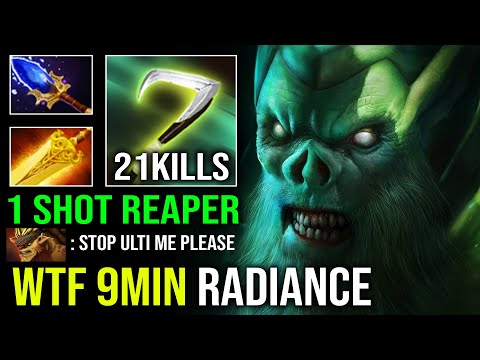 WTF 9Min Radiance Unkillable Raid Boss Max HP Regen 1 Shot Reaper Super Tank Necrophos Dota 2