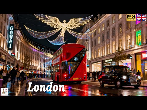 London's Most Beautiful Streets at Night | 4K HDR Walking Tour