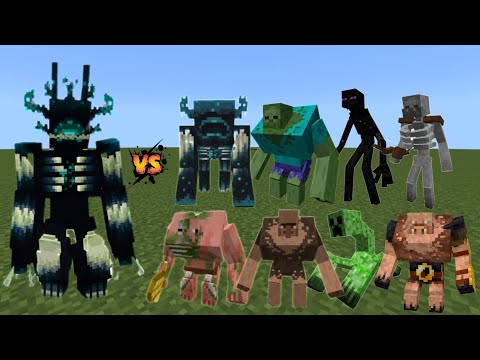 Tonic Mutant Warden vs Mutant Creatures [Minecraft Bedrock Battle Mobs]