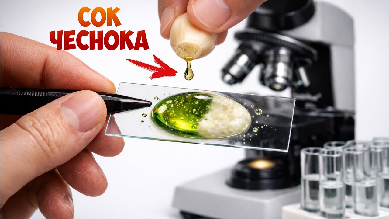 Почему чеснок "взрывает" микробов? Результат меня шокировал.