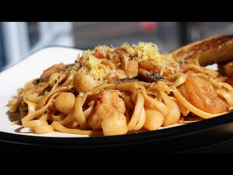Spicy Miso Pasta with Shrimp and Scallops | It's Only Food w/ Chef John Politte