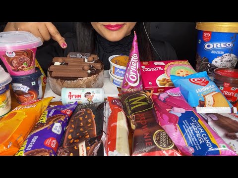 ASMR EATING ICECREAM PARTY🎉 MAGNUM,AMUL,CORNETTO,CASSATTA,BASKIN ROBBINS*EATING SHOW*spiceasmr