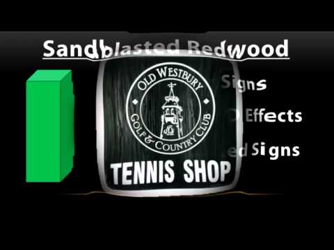 Sandblasted Redwood Signs.  How Thick Should Your Sandlbasted Redwood Sign Be?- 3:09min