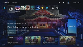 PS5 Menu 1 Year Later (11/12/21)