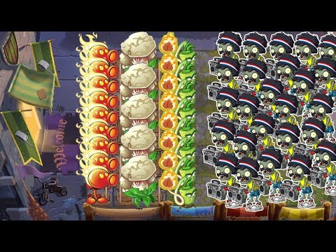 Plants vs Zombies 2 battez - Wasabi Whip, Caulipower and Fire Peashooter