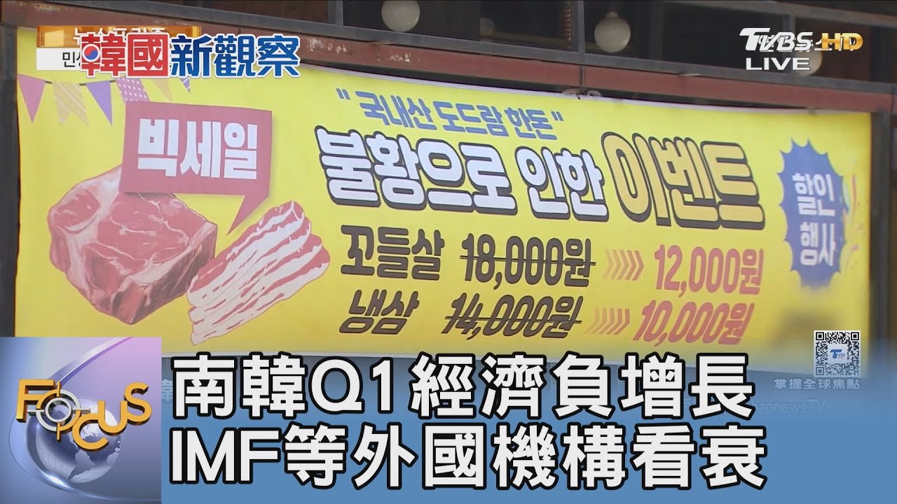 南韓Q1經濟負增長 IMF等外國機構看衰