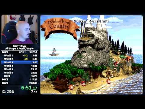 Donkey Kong Country Trilogy Speedrun - 2:05:26 (Former World Record)