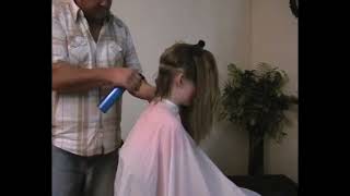 Download the video "cute girl long blond brown hair cut short  #pixiehaircut #ladieshaircut #hairstyle #hair #haircut"