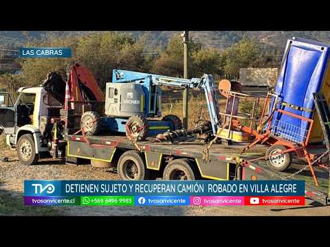 Carabineros de Las Cabras detiene a sujeto y recupera camión con encargo vigente por robo