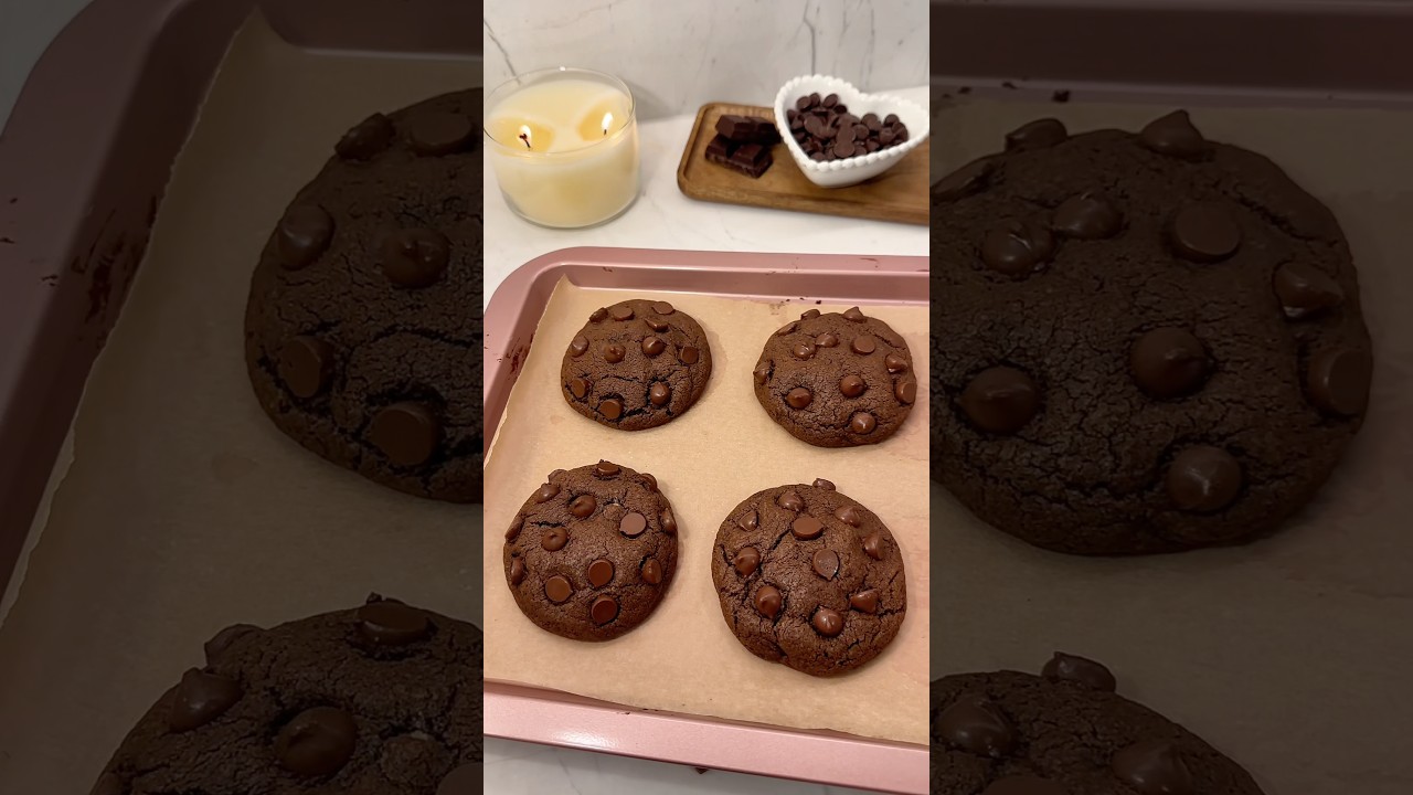 Chocolate Nutella stuffed Cookies🤎🍫🍪 #baking #bakingrecipe #nutella #cookies #recipes #chocolate