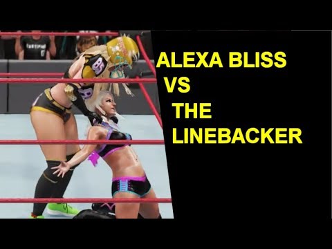 WWE 2K18 Alexa Bliss vs The Linebacker - Knockout Match